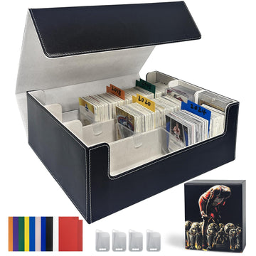 WTVIDAS One Piece TCG Trading Card Box - 2400+ Card Storage Box with 4 Supporters & 10 Colorful Dividers for One Piece Cards,Wat