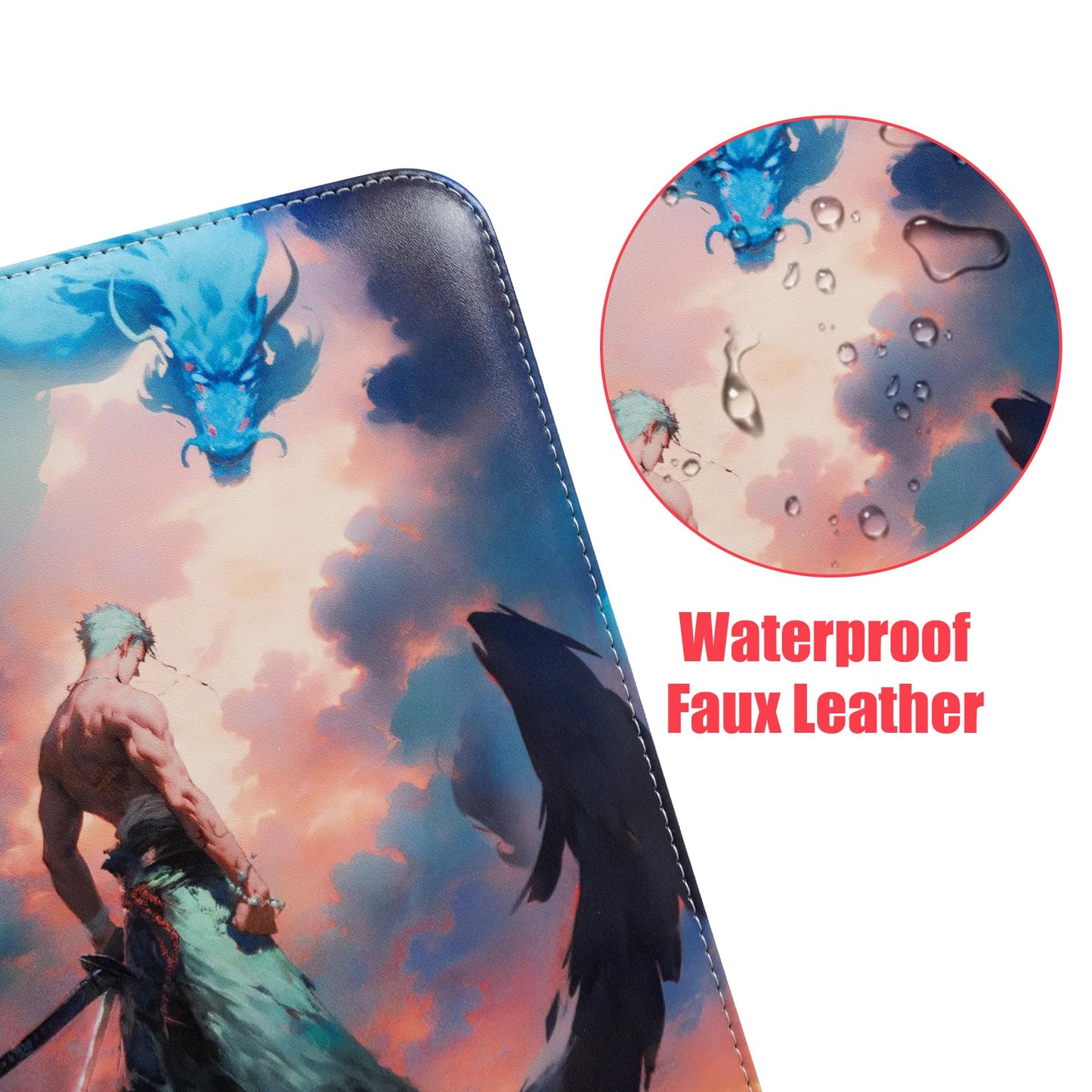 WEST TUNE Trading Card Binder for One Piece Zoro - 9 Pocket, Waterproof, Includes 60 Sleeves for Up to 1080 Cards, Model WTXP240058