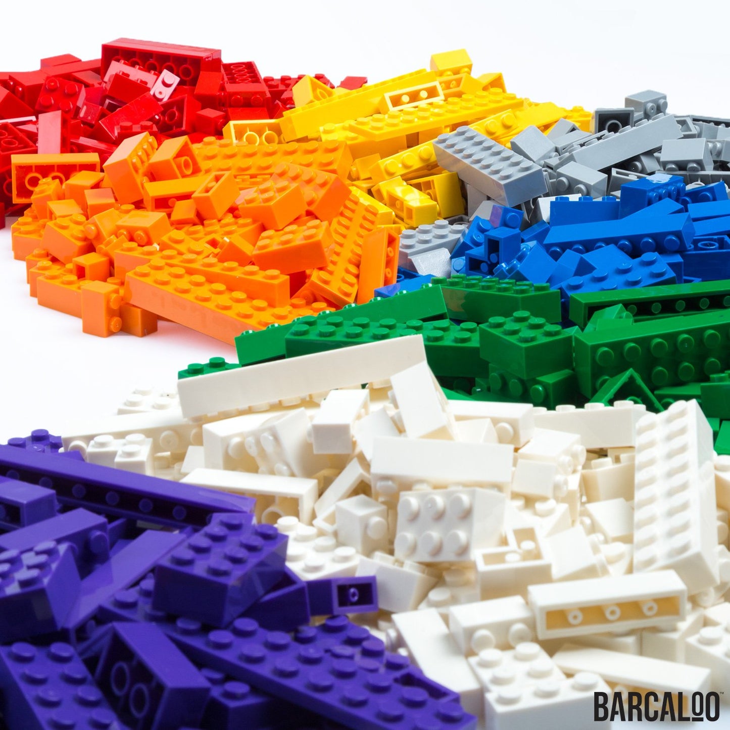Barcaloo 1000 Piece Building Bricks Play Set, 10 Classic Colors Bulk Building Blocks, Generic Brick Building Parts, For Boys And