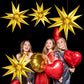 Funtoob Gold Balloons Star Balloons Metallic Star Foil Balloons Gold Star Cone Balloons Starburst Balloon Spike Balloons For Bir