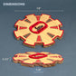 Queensell Wooden Mexican Train Hub - Mexican Train Accessories for Classic Domino Game - Mexican Train Centerpiece 7.8x7.8x0.5 i