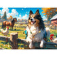 500 Pieces Puzzles for mature-themed Jigsaw Puzzle 500 Piece Puzzle Children Elderly Puzzle Dog Farm Puzzle Gift for Mom Dad Family Friend Family Activity Games Home Decor Wall Art 20.5x15IN