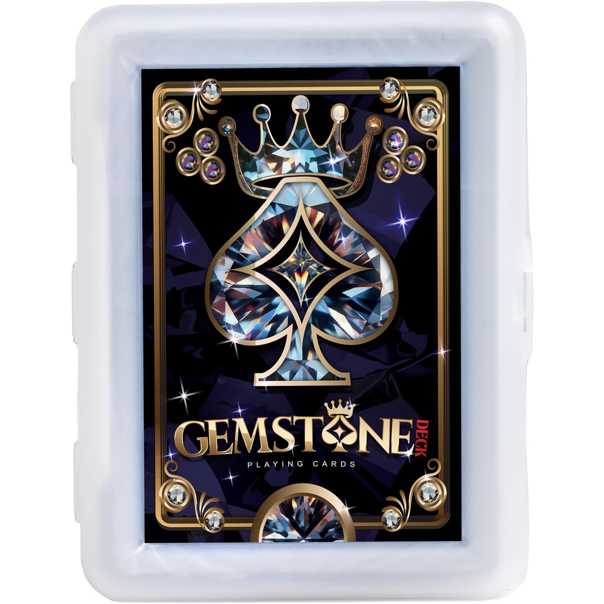 Gemstone Deck enhanced Waterproof Playing Cards  100% Plastic Water Proof for Pool Beach Hot Tub Camping Travel Gift Set with 54 Cards 2 Jokers & Carrying Case