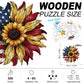 American Flag Sunflower Wooden Puzzles for mature-themeds  300pcs Wooden Jigsaw Puzzles for mature-themeds  Unique Shaped Jigsaw Puzzles Creative Gift for Friend Family Game Large Size 15'' x 15''