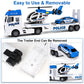 Zhfuys 25.6'' Semi Truck Toy, Big Truck Toy With Police Car And Helicopter, Police Toys With Sounds & Lights, Great Gift For 3+Y