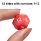 Learning Advantage Polyhedra Dice - 12 Sides - Set Of 12 - Hands-On Math Manipulative - Teach Numeracy - Math Games For Kids