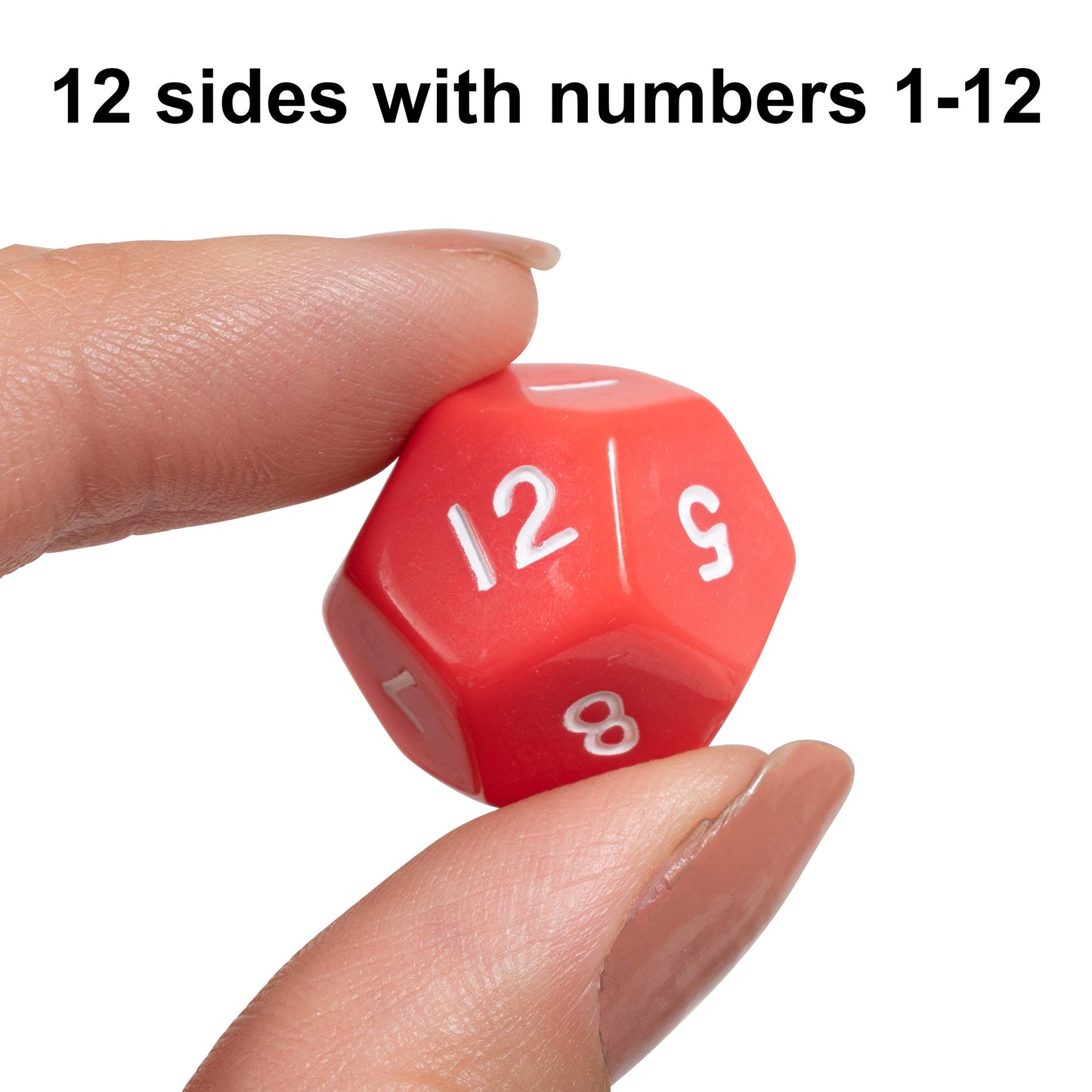 Learning Advantage Polyhedra Dice - 12 Sides - Set Of 12 - Hands-On Math Manipulative - Teach Numeracy - Math Games For Kids