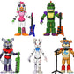 Funko Five Nights at Freddy's Security Breach Action Figure Set – Glamrock Chica, Montgomery Gator, Roxanne Wolf, Vanny, Glamrock Freddy