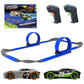 Tracer Racers Remote Control Cordless Glow in The Dark HighSpeed Super Loop Speedway Track Set with Two Cars for Dual Racing, G