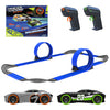 Tracer Racers Remote Control Cordless Glow in The Dark HighSpeed Super Loop Speedway Track Set with Two Cars for Dual Racing, G
