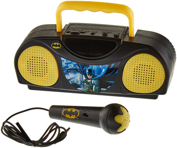 Sakar Batman Kids Karaoke Machine With Radio Ko1 Compatible With Ipod And Mp3 Player, Am Fm Portable Radio, Includes Corded Micr