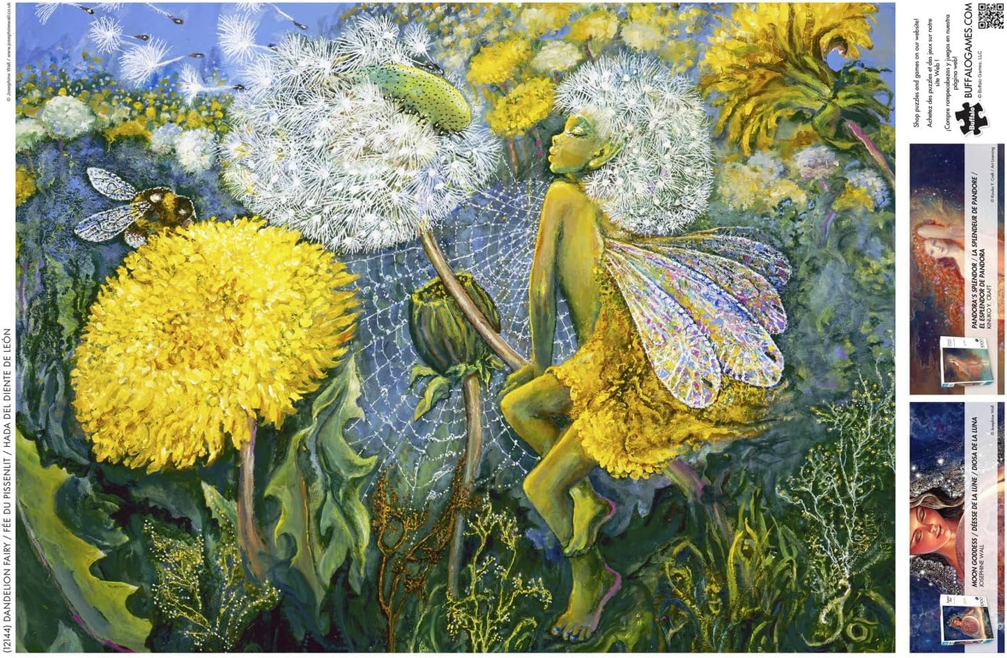 Buffalo Games - Josephine Wall - Glitter - Dandelion Fairy - 1000 Piece Jigsaw Puzzle for mature-themeds - Challenging Puzzle Perfect for Game Nights - Finished Size is 26.75 x 19.75