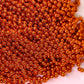 Mardi Gras Beads 33 inch 7mm, 12 Dozen, 144 Pieces, Orange Necklaces with Doubloon