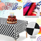 Monster Truck Party Supplies Include 1 Piece Monster Truck Backdrop 1 Piece Plastic Checkered Flag Tablecloth, Happy Birthday Mo