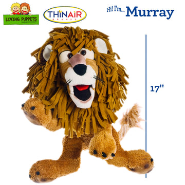 Living Puppets 17-Inch Lion Hand Puppet - Fine European Design, Ultra-Soft And Cuddly, Promotes Child Development, Safety Certif