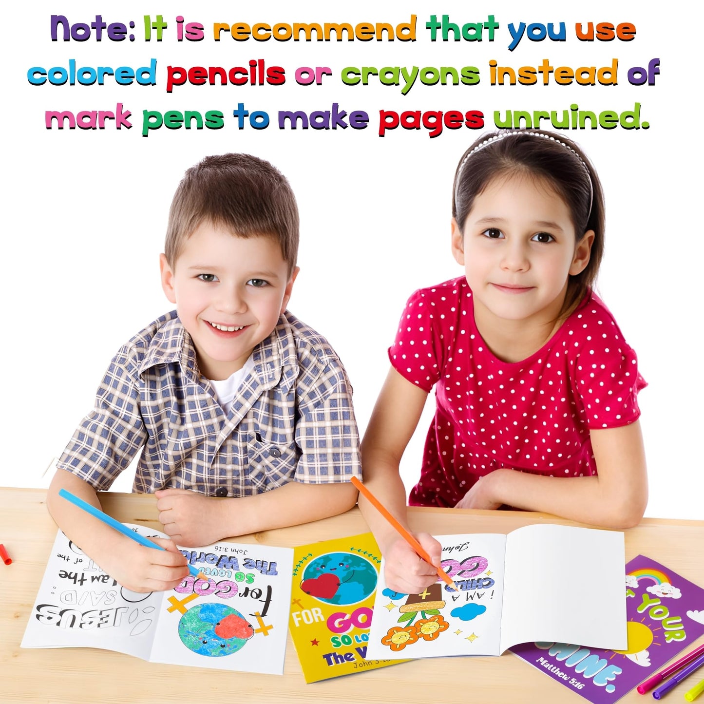 Dvbonike 24Pcs Bible Coloring Books Religious Theme Diy Color-In Pages With Inspirational Words Drawing Holiday Christian Activi