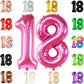 Katchon, Hot Pink 18 Balloon Numbers - 40 Inch | Pink 18Th Birthday Decorations For Girls | 18Th Birthday Balloons For Girls | Pink Number 18 Balloons | 18 Number Balloons, 18 Balloons For Birthday