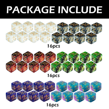 48 Pcs Mtg Dice Counters Magic The Gathering Counter +1/+1 Life Tokens Commander 6 Sided Dice Set For Mtg, Tcg, Card Games Accessories