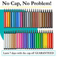 The Pencil Grip Magic Tri Stix Markers Set, 48 Assorted Colors, Non-Toxic, Washable, Includes 12 Global Skin Tone Markers, TPG-390