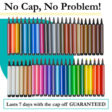 The Pencil Grip Magic Tri Stix Markers Set, 48 Assorted Colors, Non-Toxic, Washable, Includes 12 Global Skin Tone Markers, TPG-390