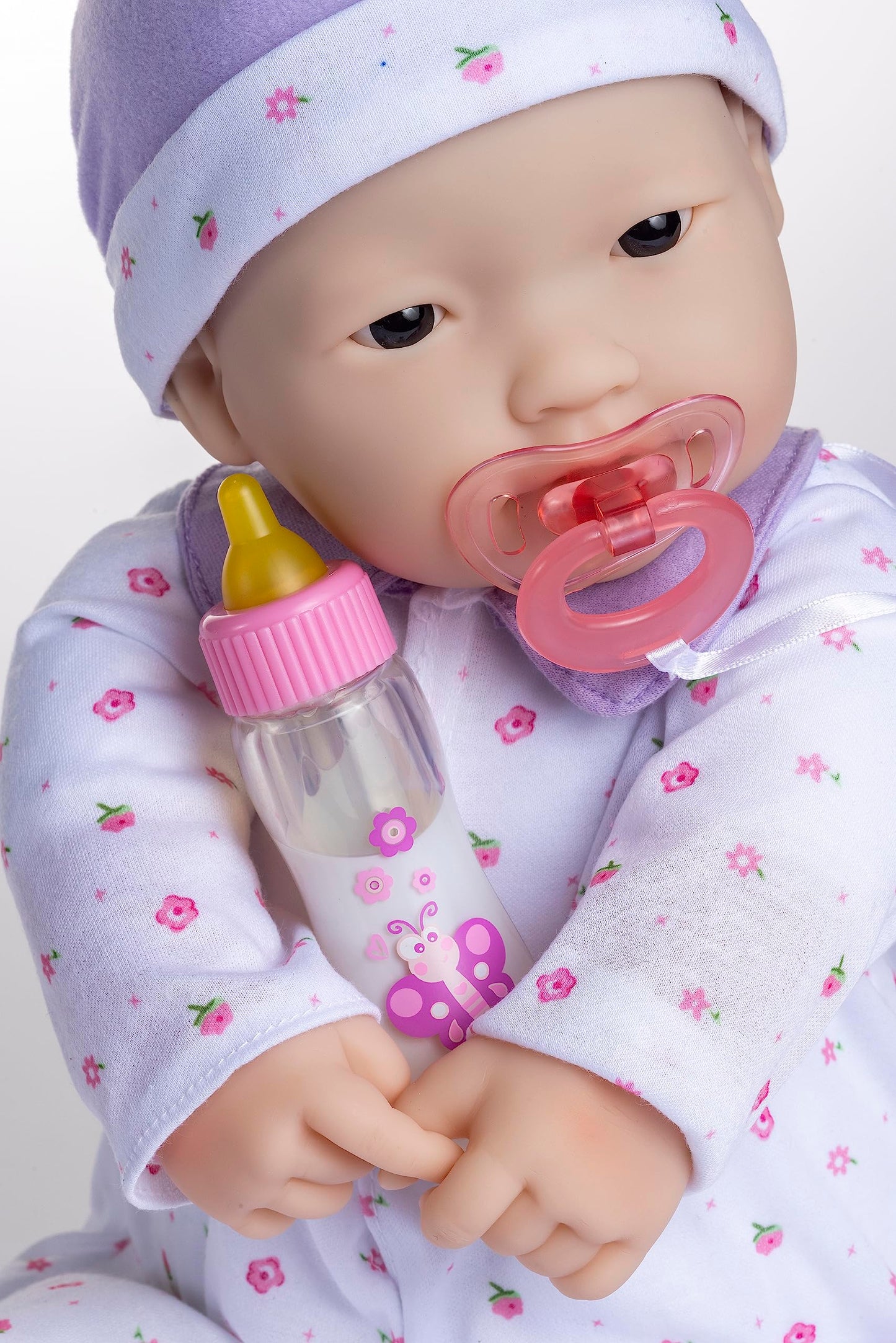 JC Toys La Baby 20-Inch Soft Body Baby Doll, Asian Purple, Washable, Removable Outfit, Model 15342, For Children 2 Years +