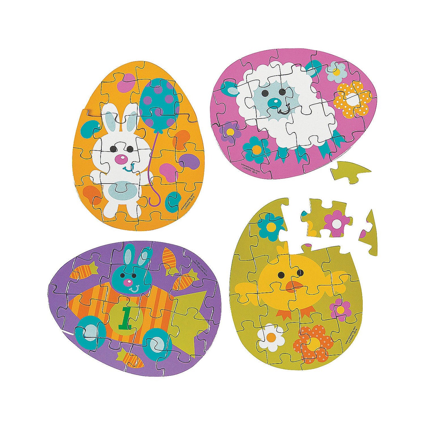 Fun Express Mini Easter Puzzles For Easter (1 Dozen Puzzles) - Activities, Toys & Games, Indoor & Mini Game Sets, Easter, 3'' X