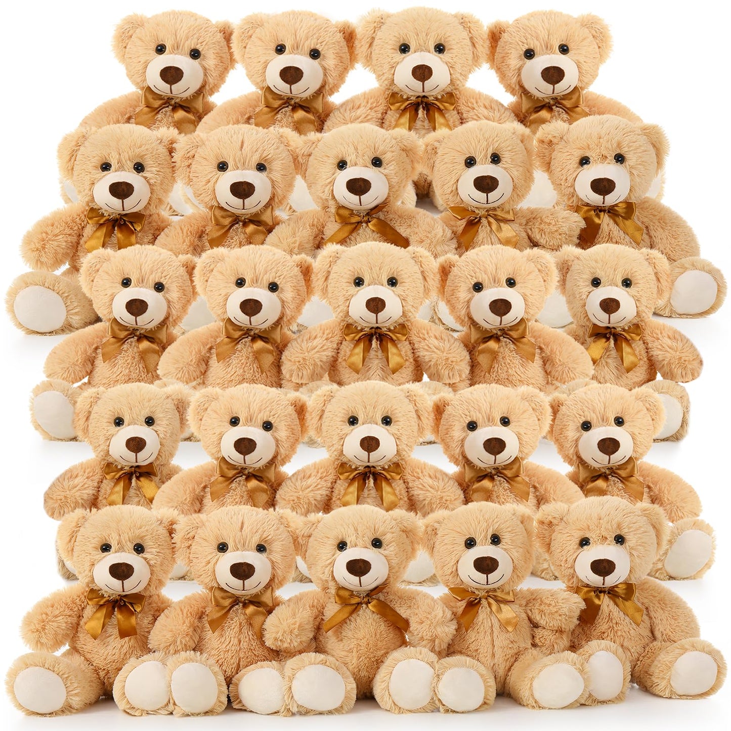 Maogolan Bulk Teddy Bear Baby Shower, 48 Packs Small Teddy Bear Stuffed Animals In Bulk,13.5 '' Small Stuffed Bears Plush For We
