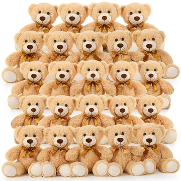 Maogolan Bulk Teddy Bear Baby Shower, 48 Packs Small Teddy Bear Stuffed Animals In Bulk,13.5 '' Small Stuffed Bears Plush For We