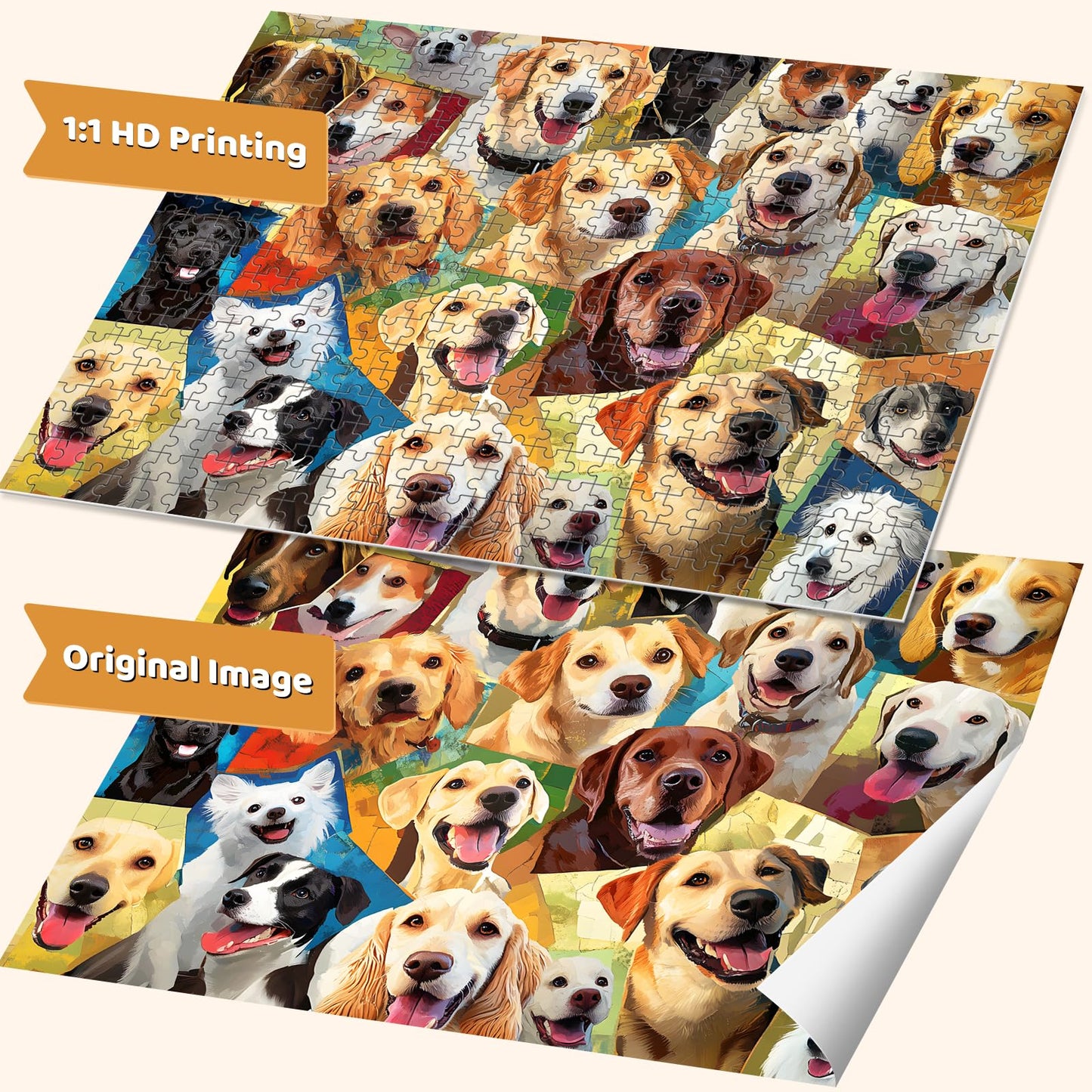 500 Piece Puzzles for mature-themeds  Jigsaw Puzzles 500 Pieces for mature-themeds Kids Senior Dog Puzzle mature-themed Puzzles 500 Pieces Jigsaw Puzzle Challenging Puzzle Game Family Activity Birthday Gift 20.5x15 in