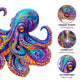 Jigfoxy Wooden Puzzles for mature-themeds  Octopus Wood Puzzles mature-themed  Unique Animal Shape Wooden Jigsaw Puzzles for mature-themeds  Birthday Gifts for Puzzle Lovers  Family (S-8.5 * 8.4in-100pcs)