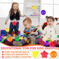 RoundFunny 100 Pieces Pit Balls for Kids Star Heart Shape Plastic Balls for Toddler Playpen 2.17'' Play Toy for Crawl Tunnel Inf