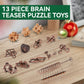 13 Pcs Brain Teaser Puzzles for mature-themeds - Metal Puzzles 3D Puzzle Game Toys for mature-themeds Teens - Wooden Unlock Interlocking Puzzle mature-themed IQ Education Puzzle Toys Smart Toys