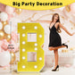 Imprsv Marquee Letters Gold Birthday Decorations: Large 4 Feet Tall Light Up Letters For Party Decor Baby Shower Big Foam Cardbo