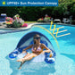 COOLCOOLDEE Pool Float with Canopy Cup Holder - XL Pool Chair Lounge Float with Adjustable Sun Shade Cover  Drink Holder Ergonomic Headrest Inflatable Pool Float for mature-themeds(Deep Blue)