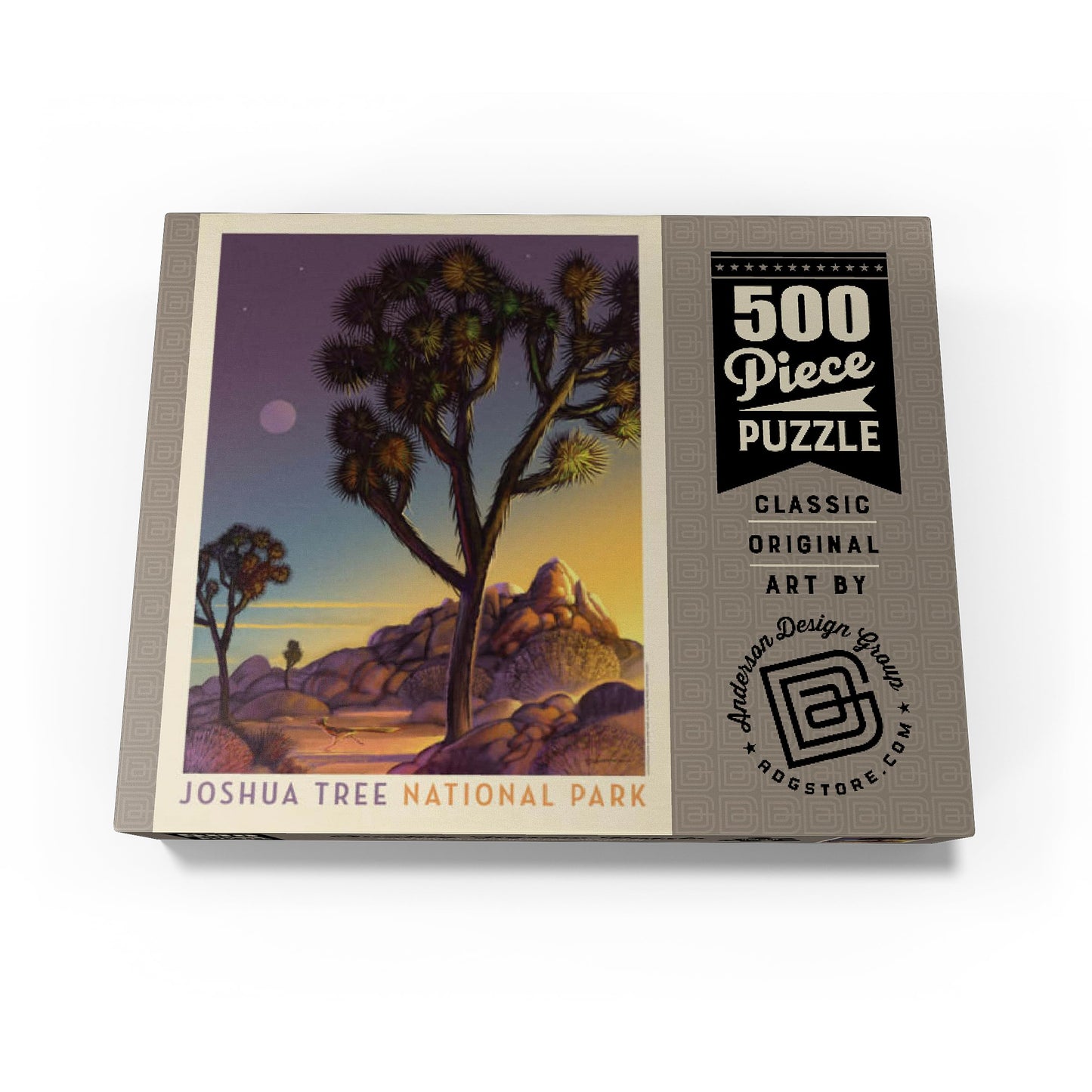 Mypuzzle Joshua Tree National Park: Into The Evening, Vintage Poster - Premium 500 Piece Jigsaw Puzzle For Adults