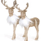Ornativity Gold Glitter Christmas Reindeer - Xmas Holiday Party Deer Figurine Statues Dinner Tabletop Decorations Centerpiece Ma