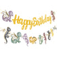 Dragon Birthday Party Banners 2Pcs Dragon Cutout Banners Fantasy Dragon Party Hanging Decorations Gold Dragon Party Banner for D