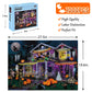 Badus Jigsaw Puzzles For Adults 1000 Pieces - 27.5'' X 20'' Fall Halloween Horror Haunted Mansion House,Pumpkin,Skeleton,Ghost G
