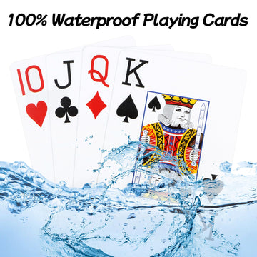 Metsyth 12 Pack Playing Cards Bulk,Plastic Playing Cards Waterproof Poker Size Cards Professional, Jumbo Index Large Print For A