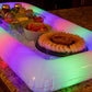 Poolcandy Inflatable Illuminated Led Buffet Cooler 48' - Indoor Outdoor Party Bbq Or Tailgate Serving Tray