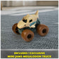 Monster Jam Mini Jam, Megalodon Mad Hog Chomper And Monster Truck, Fun Cleanup And Storage, Kids Toy Gifts For Boys And Girls Ag
