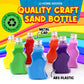 JJ CARE Sand Art Bottles [12 Wave-Shaped Sand Bottles + 6 Small & 6 Large Funnels] Plastic Sand Art Containers for Kids, Sand Ar