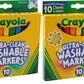 Crayola Ultraclean Broadline Classic Washable Markers (10 Count), (Pack Of 2)