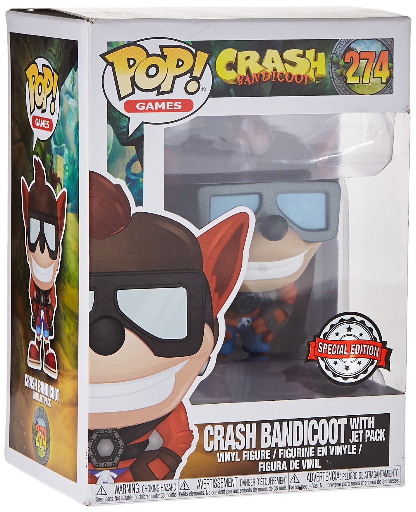 Crash Bandicoot Pop Vinyl Figure: Crash Bandicoot W/Jetpack