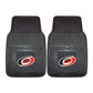 FANMATS 10530 Carolina Hurricanes 2-Piece Heavy Duty Vinyl Car Mat Set, Front Row Floor Mats, All Weather Protection, Universal 