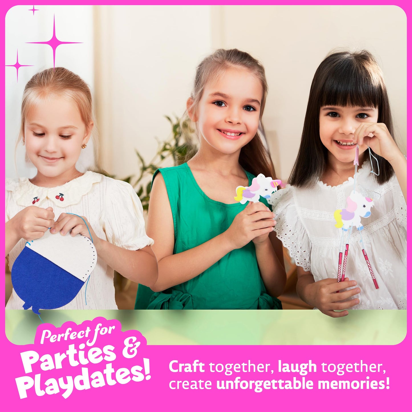 Unicorn Craft Kit for Girls - 12 Projects - Gifts for 5 Year Old Girl - Arts and Crafts for Kids 4-8 - Toys for Ages 5-7 - 4 5 6