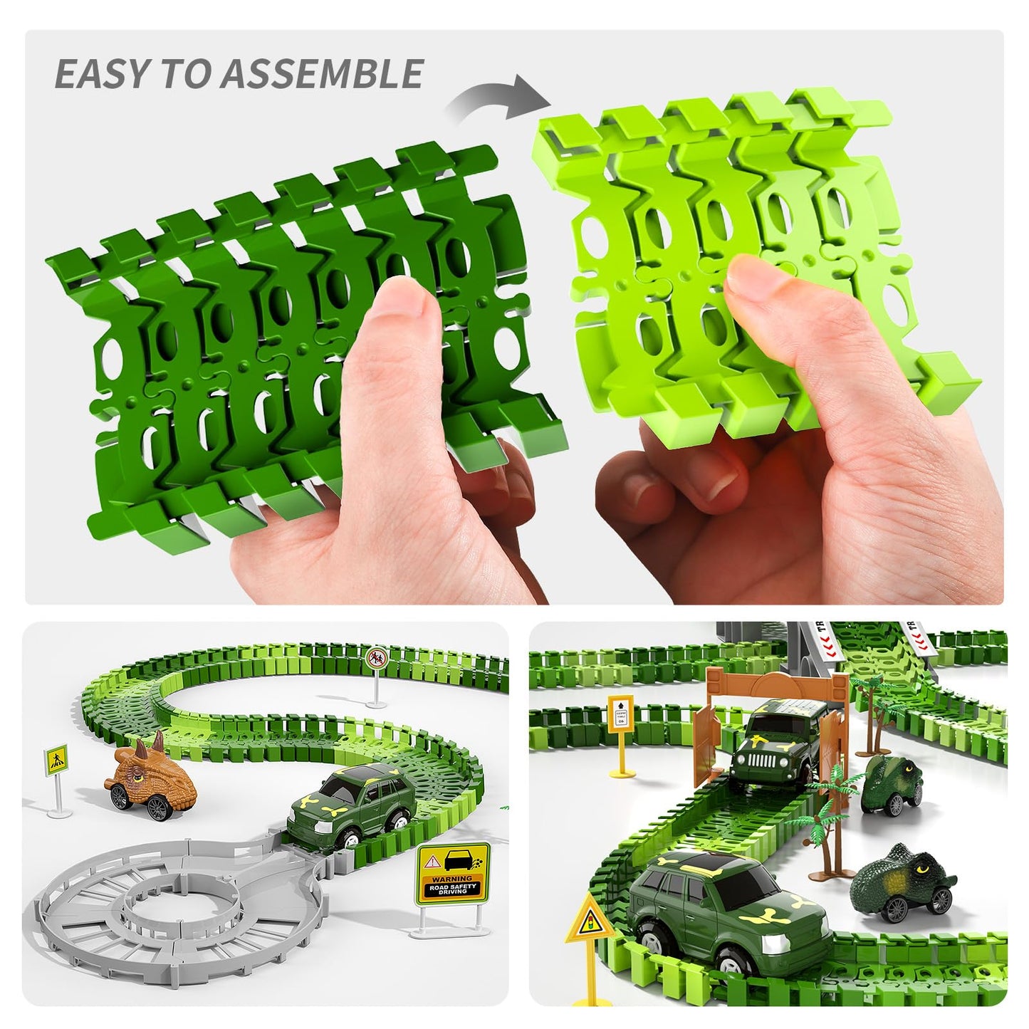Ihaha 249 Pcs Dinosaur Toys Race Car Track, Toys For Kids Toddler Boys Ages 2-4 3-5 4-6, Dinosaur Race Tracks Toys With Light, Sound & Spray, Birthday Dinosaur Toys Gifts For 2 3 4 5 Year Old Boys