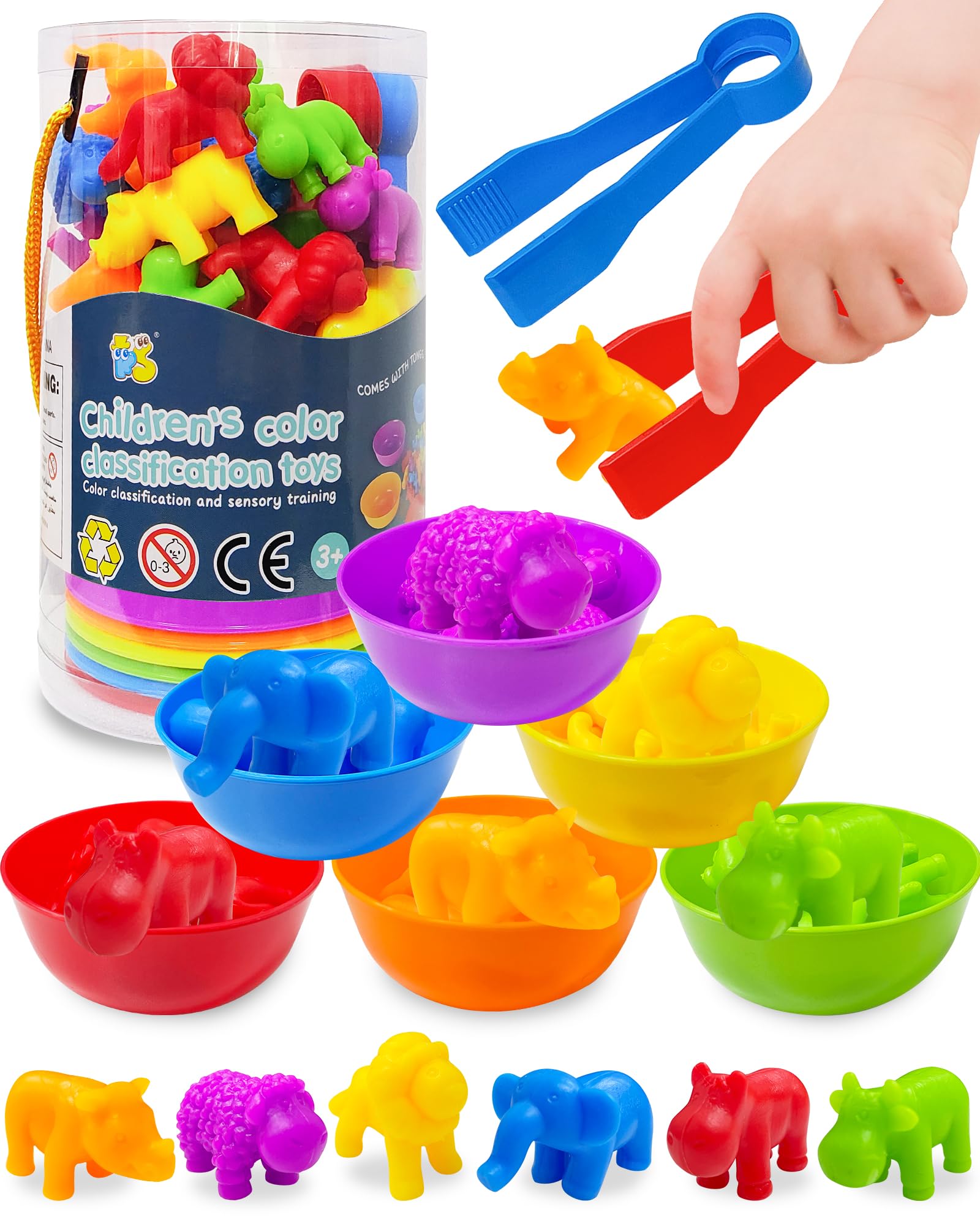 Oomloid Counting Animals Montessori Toys For 3 4 5 Years Old Boys Girls, Preschool Learning Activities Kindergarten Educational