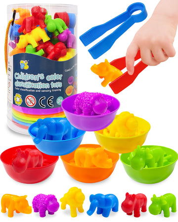 Oomloid Counting Animals Montessori Toys For 3 4 5 Years Old Boys Girls, Preschool Learning Activities Kindergarten Educational