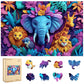 Ruikiyart Wooden Puzzles for Adults, 5MM 200 Pieces Animal World Wooden Jigsaw Puzzles, Unique Shaped Puzzle Gifts for Adults an
